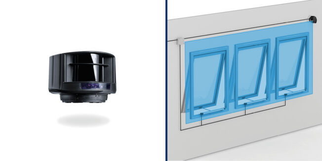 GEZE window safety system LZR® i100 laser scanner
