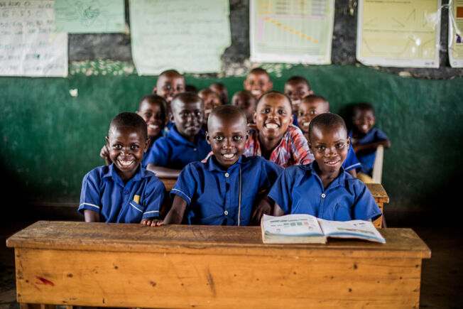 Children of a school in Rwanda