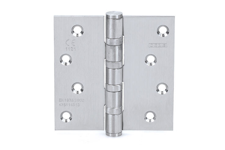 Hinges - These stainless steel door hinges are screwed onto the door leaf and frame from the outside. They ensure that the door turns and that it can be opened and closed.