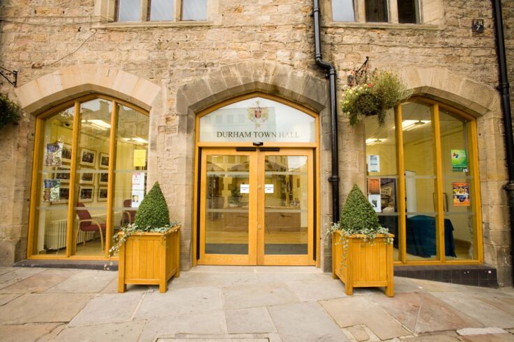 GEZE Slimdrive EMD F-IS swing door drive, Durham Town Hall, Great Britain