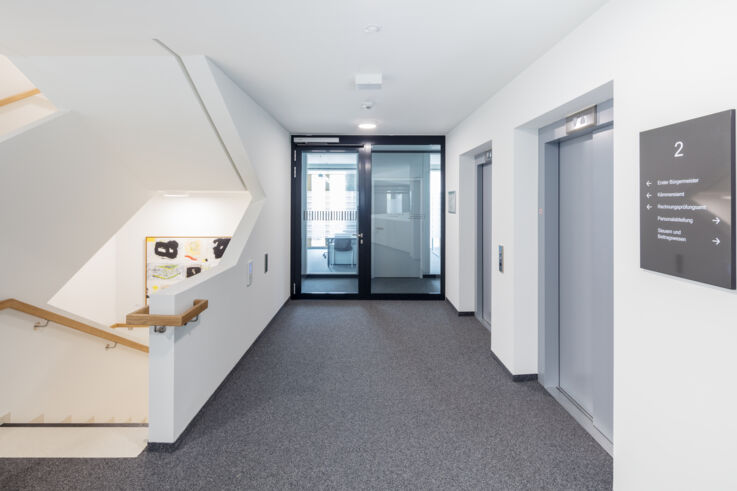 GEZE Powerturn swing door drive F/R with LS 990, Leonberg Town Hall