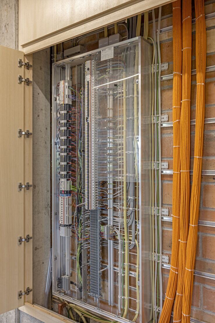 View of an electrical installation cabinet